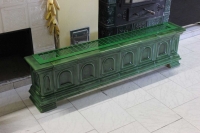 Kachlový kryt radiátoru Kaplička zelená atypické kachle
